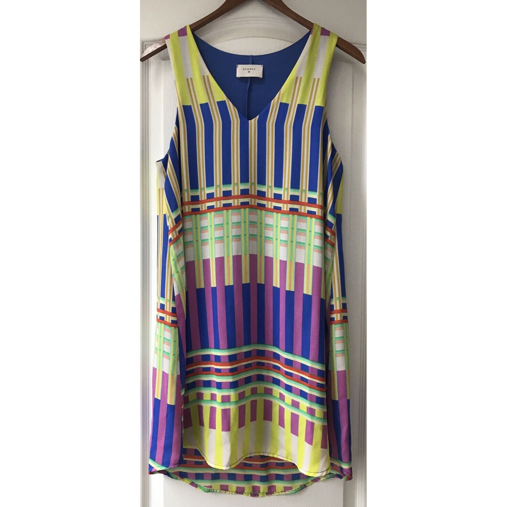 Everly Striped Multicolor Dress Size Medium